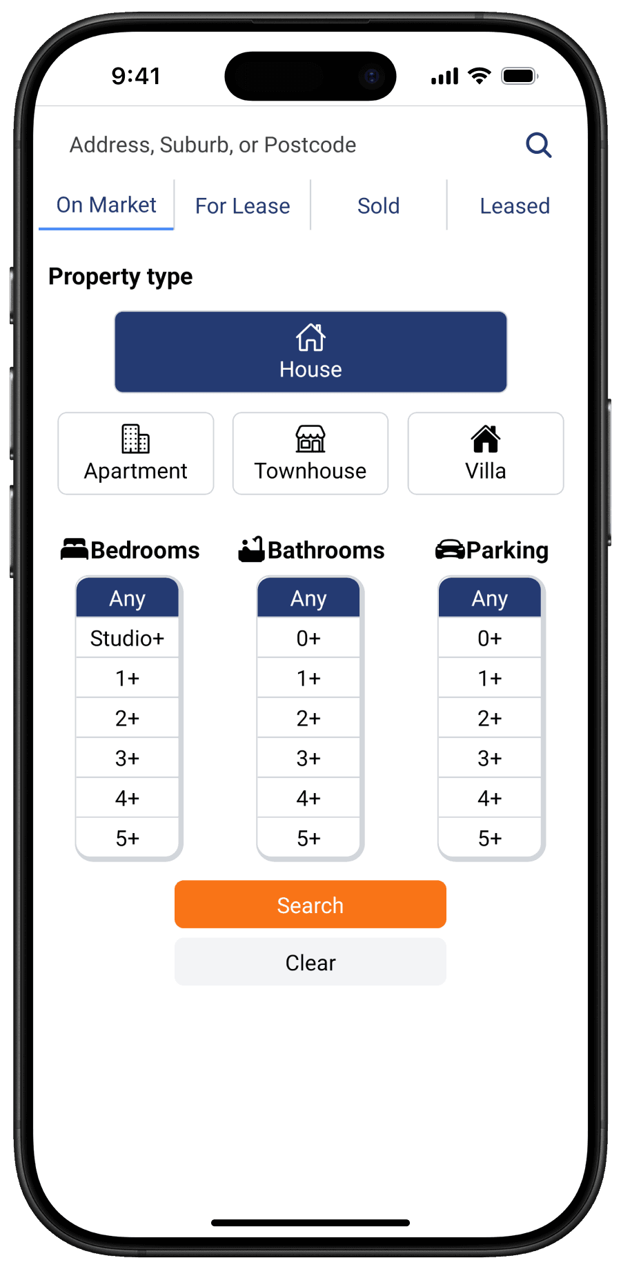 Inspected property filter screen