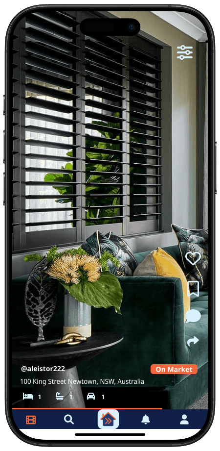 Inspected virtual viewing home feed